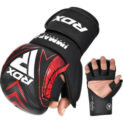 RDX IMMAF Approved Shooter Grappling Gloves – Red