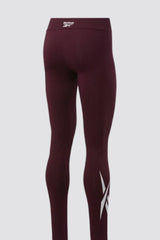 Reebok Classics Vector Graphic Leggings Maroon Burgundy Black Cream
