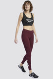 Reebok Classics Vector Graphic Leggings Maroon Burgundy Black Cream