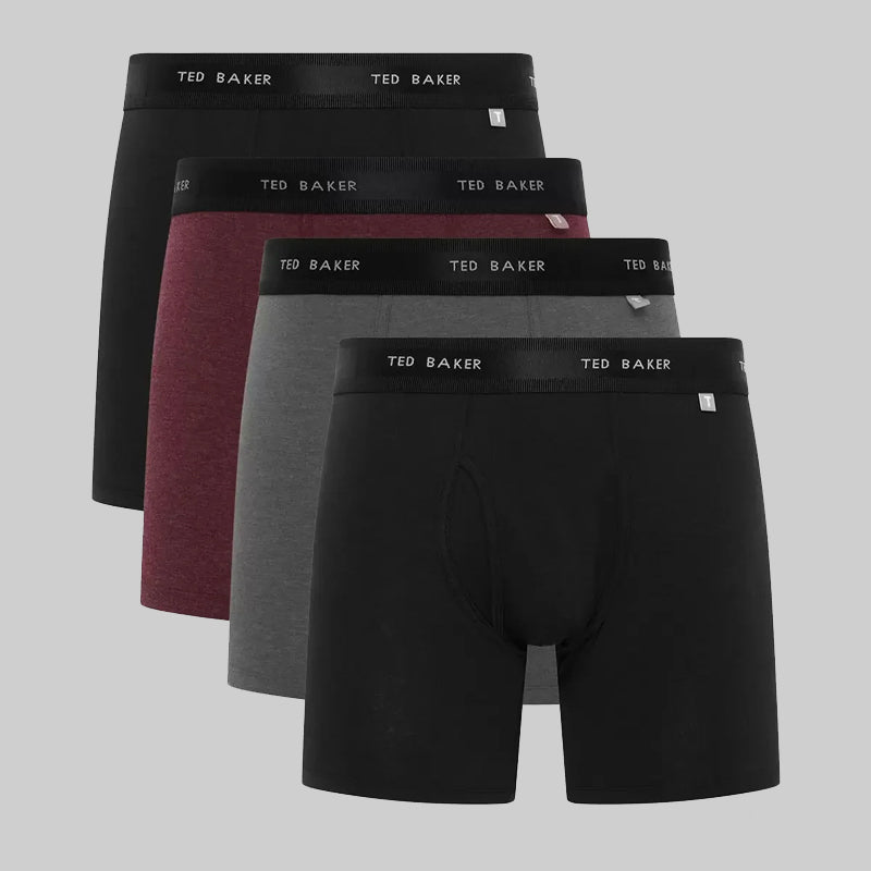 Ted Baker Boxershorts für Herren, 4er-Pack, aus weicher Stretch-Baumwolle