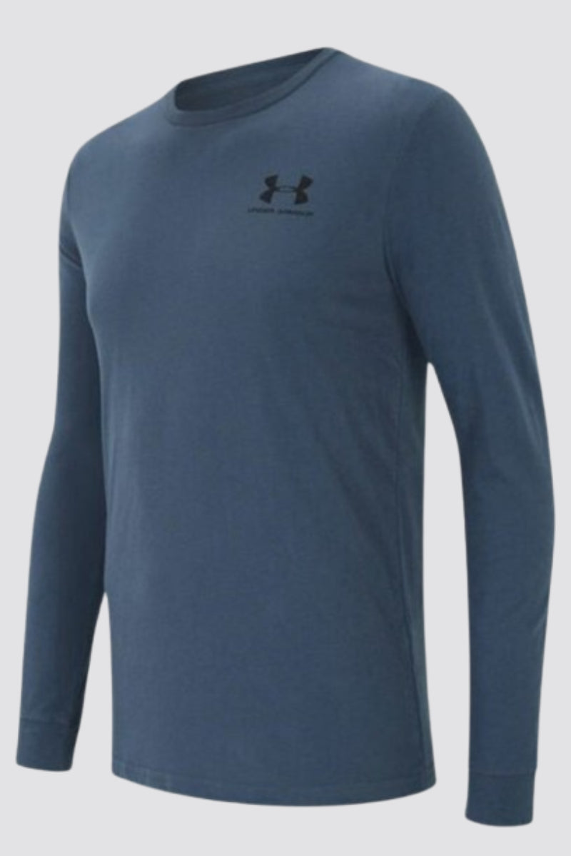 Under Armour Men`s Heat Gear Long Sleeve Top Blue Navy S