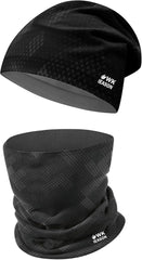 WK IEASON Winter Thermal Fleece Hat & Neck Warmer Set