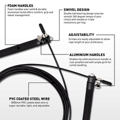 RDX C3 Aluminum Handle Adjustable Skipping Rope