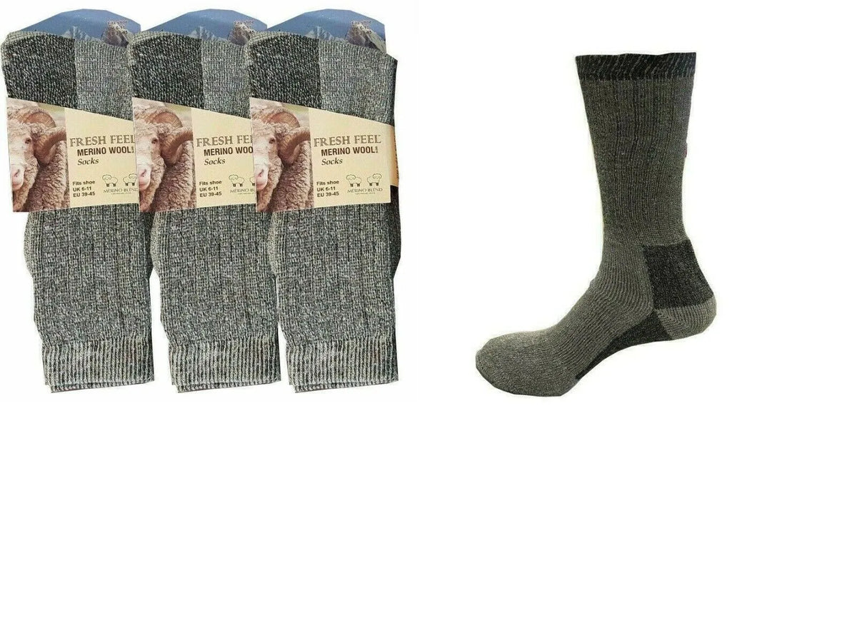 Men’s Merino Wool Thermal Socks (6-Pack)