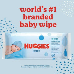 Huggies Pure Baby Wipes multipack 10 Packs of 72 Wipes