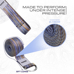 RDX F1 D-Ring Steel Buckle Cotton Yoga Strap