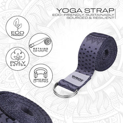 RDX F11 D-Ring Steel Buckle Cotton Yoga Strap