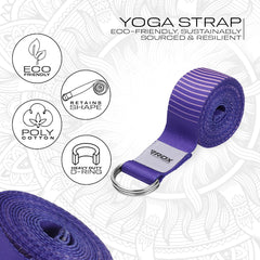 RDX F12 D-Ring Steel Buckle Cotton Yoga Strap