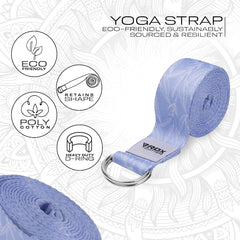 RDX F17 D-Ring Steel Buckle Cotton Yoga Strap