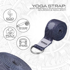 RDX F18 D-Ring Steel Buckle Cotton Yoga Strap