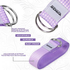 RDX F21 D-Ring Steel Buckle Cotton Yoga Strap