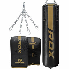 RDX F6 KARA 4ft / 5ft 3-in-1 Punch Bag & Bag Gloves Set