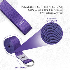 RDX F7 D-Ring Steel Buckle Cotton Yoga Strap