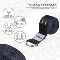 RDX F8 D-Ring Steel Buckle Cotton Yoga Strap