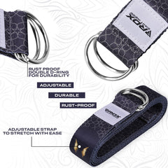 RDX F8 D-Ring Steel Buckle Cotton Yoga Strap