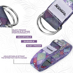 RDX F9 D-Ring Steel Buckle Cotton Yoga Strap
