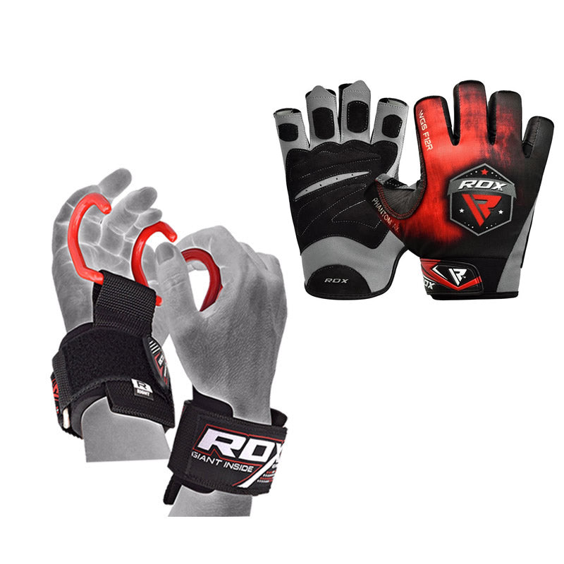 RDX F12 Gym Gloves with Hook Straps