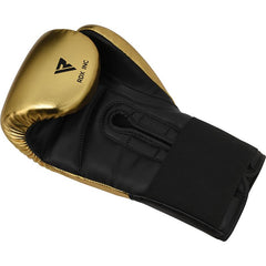 RDX J13 KIDS 8oz Golden Boxing Gloves & Pads Set
