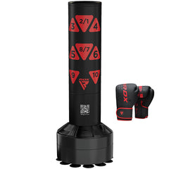 RDX Kt Ronin 4ft Kids Free Standing Punch Bag Black With Gloves For Training & Workout Set