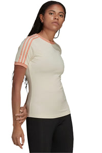 Adidas 3 Stripe Adicolor Classics Collegiate Tight T-shirt Pink Ivory