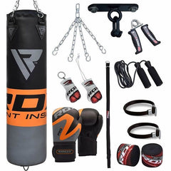 RDX FO 4ft / 5ft 13-in-1 Heavy Boxing Punch Bag & Gloves Set