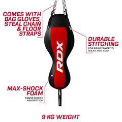 RDX 3 In 1 Punch Bag With Bag Mitts