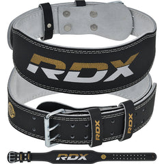 RDX 4 Inch Leather Weightlifting Gym Belt