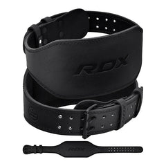 RDX 4-Inch Full Black Leather Belt