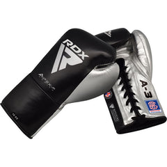 RDX A3 Fight Lace Up Leather Boxing Gloves BBBOFC/BIBA/WBF/NYAC /NEVADA APPROVED