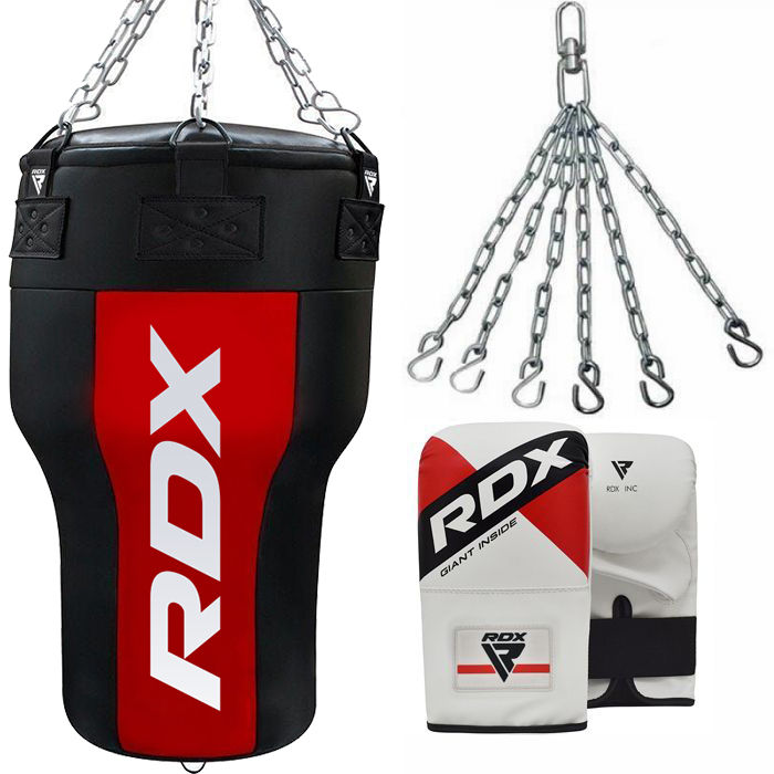 RDX AR 3-in-1 Angle Punch Bag with Gloves Set