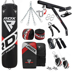 RDX F10B 14PC Punch Bag with Bag Mitts Home Gym Set