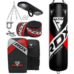 RDX F10B 4ft / 5ft 8-in-1 Punch Bag with Bag Mitts Set