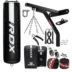 RDX F6 KARA 4ft / 5ft 17-in-1 Punch Bag with Bag Gloves Set