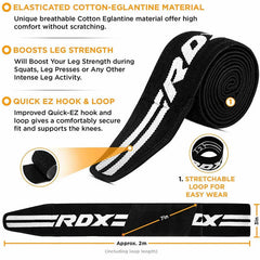 RDX Black Knee Wraps