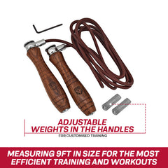 RDX L2 Wooden Grips 9ft Skipping Rope