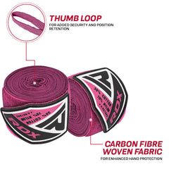 RDX RP 4.5m Pink Women Pro Hand Wraps Tape for Boxing, MMA &amp;amp; Muay Thai