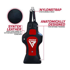 RDX TDR 3-in-1 Hanging Filled Face Punch Bag with Mitts Set