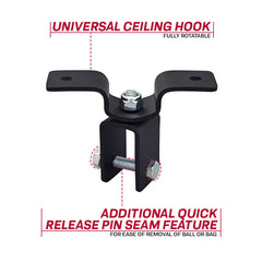 RDX X4 Black Steel Ceiling Hook