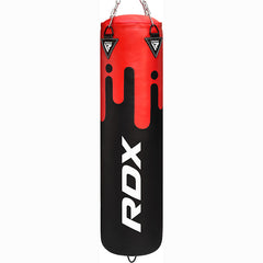 RDX F9 4ft / 5ft 3-in-1 Red / Black Punch Bag with Mitts Set
