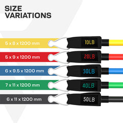 RDX L2 4-in-1 Resistances Tubes Pro set 10-50lbs for Home Gym Workout