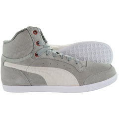 Puma Glyde Court Fur Women Grey Hi Top Trainers