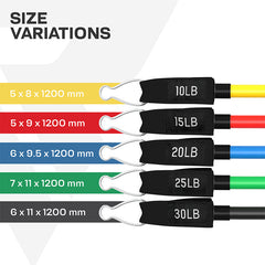 RDX L1 4-IN-1 Resistances Tubes set 10-30lbs for Home Gym Workout