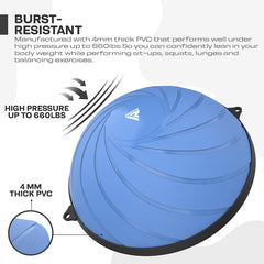 RDX TP Yoga Balance Trainer Half Ball with Resistance Tubes & Air Pump