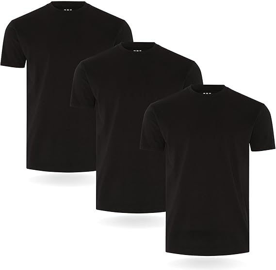 FM London Men’s Premium Cotton T-Shirts – 3 Pack