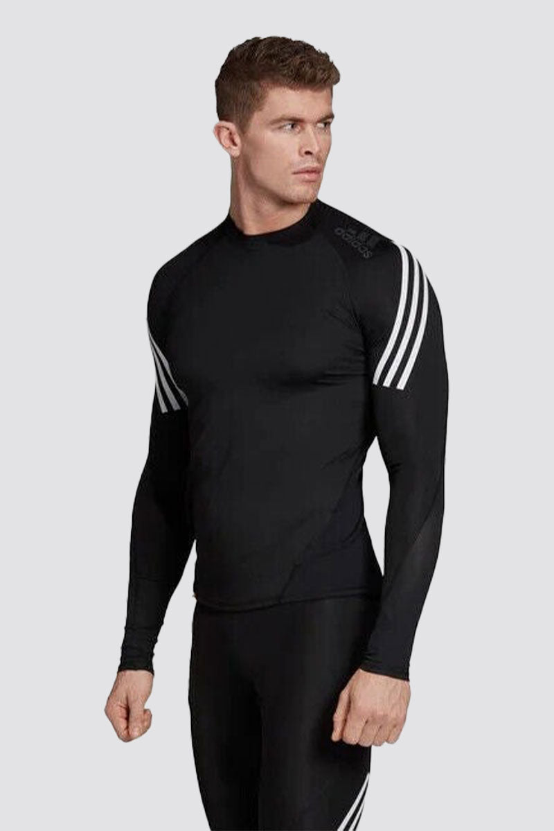 Adidas Alphaskin Sport 3 Stripes Compression Long sleve top training jersey