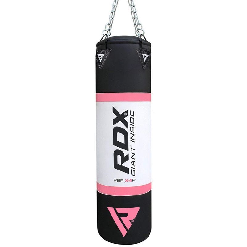 RDX X4 4ft 4-in-1 Punch Bag with gloves & wall Bracket Set