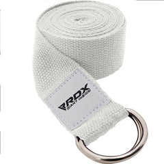 RDX P8 Non-Slip Cotton Yoga Strap with Rust Proof Steel D-Ring Buckle