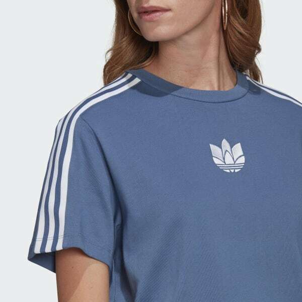 Adidas Women's ADICOLOR 3D TREFOIL LOOSE T-SHIRT Blue