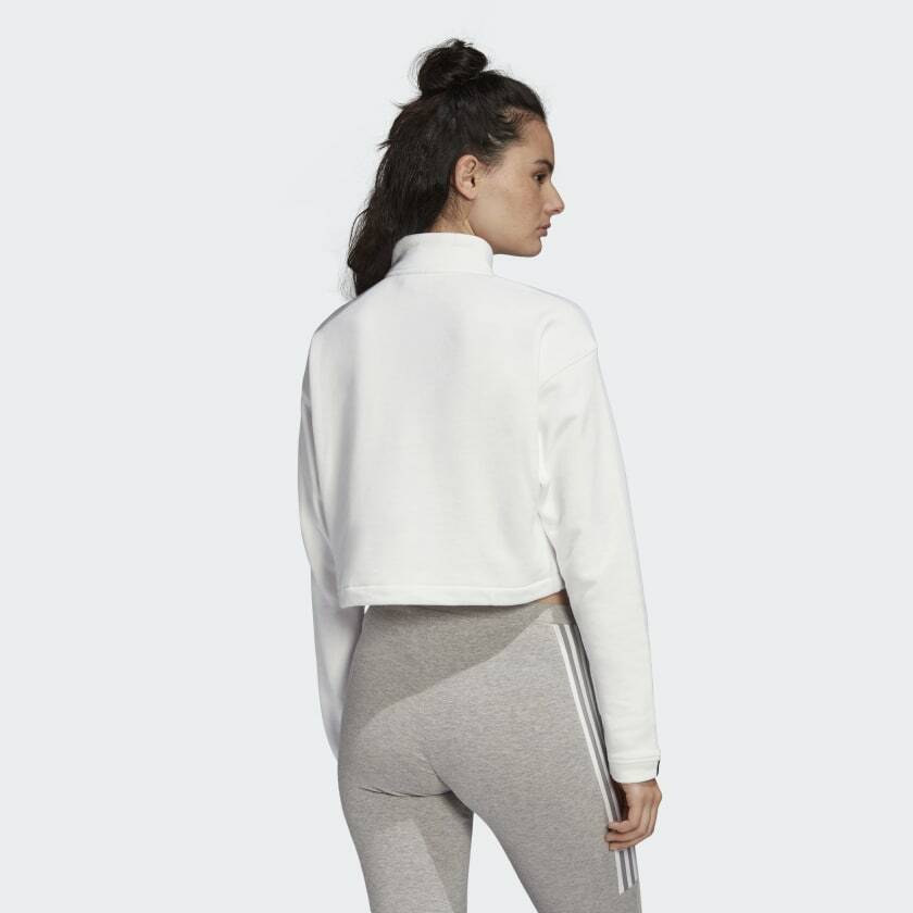 Adidas Women Originals Cropped Sweatshirt White 