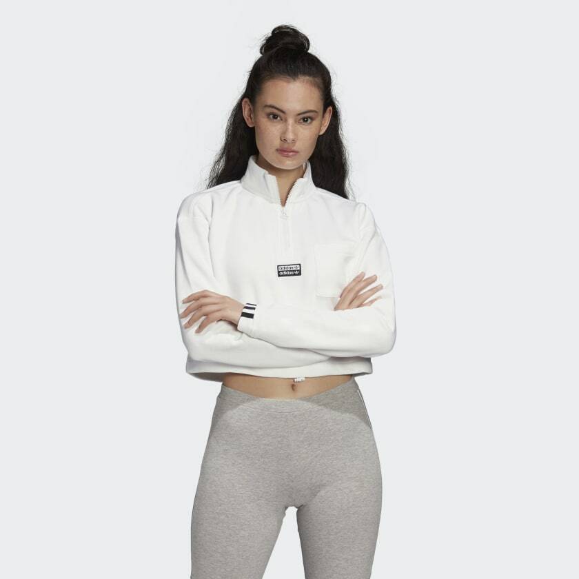 Adidas Women Originals Cropped Sweatshirt White 
